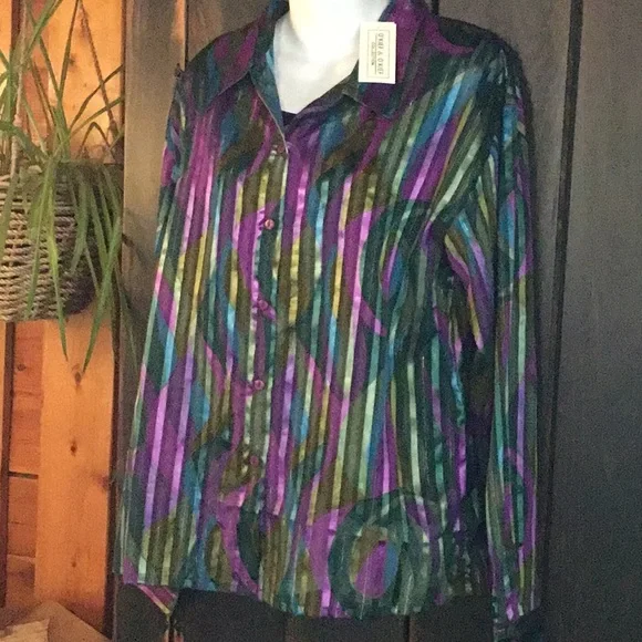 .NWT Vintage 1980 O’Keif & O’Keif  Women’s Blouse - Picture 3 of 15